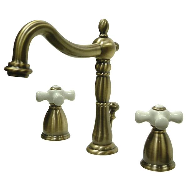 Kingston Brass 8" Widespread Bathroom Faucet, Antique Brass KB1973PX - main